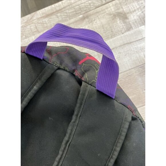 JanSport Black Pink and Purple Birds Large Backpack - Picture 11 of 12